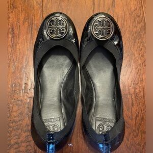Tory Burch Caroline Patent Leather Black Flat